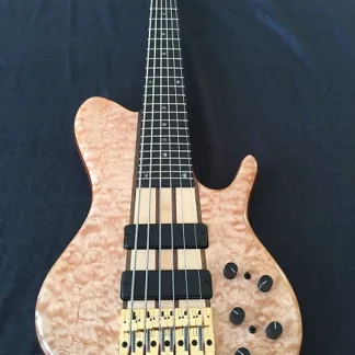 Ken Smith Singlecut 6EG Elite Quilted Maple Exhibition Grade Top 6 String Bass 2016
